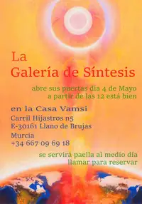 Inauguration de la Galerie de Synthèse, Murcia, Espagne,le 4 mai 2025. Affiche d'annonce